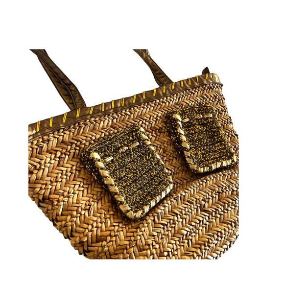 Brown straw tote - Picture 2 of 6